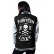 Dragstrip Clothing Womens Retro Baseball Jacket  Thirteen Lives Print